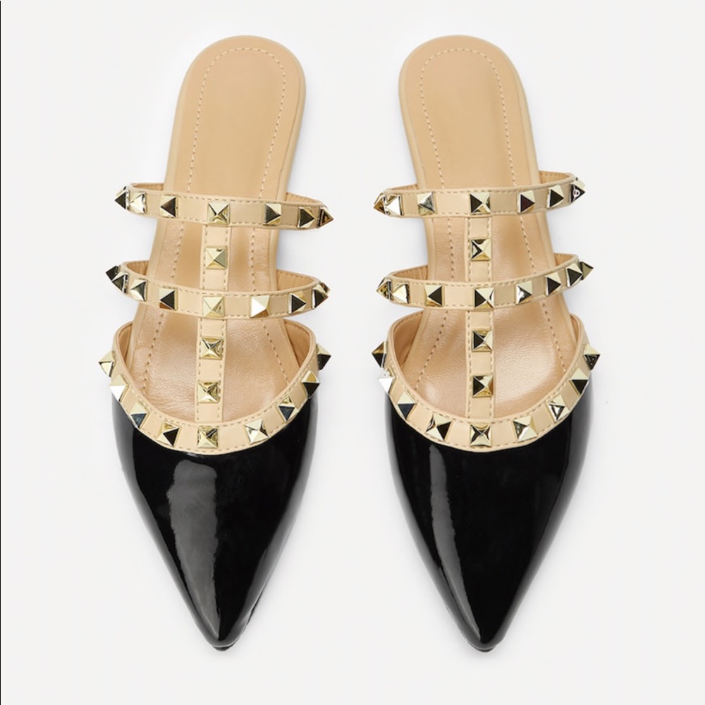 LAST 1❗️✨LAUREN Studded Flat Mules - Picture 4 of 8
